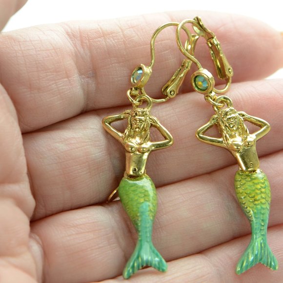 Kirks Folly Mermaid Leverback Earrings - Picture 5 of 5